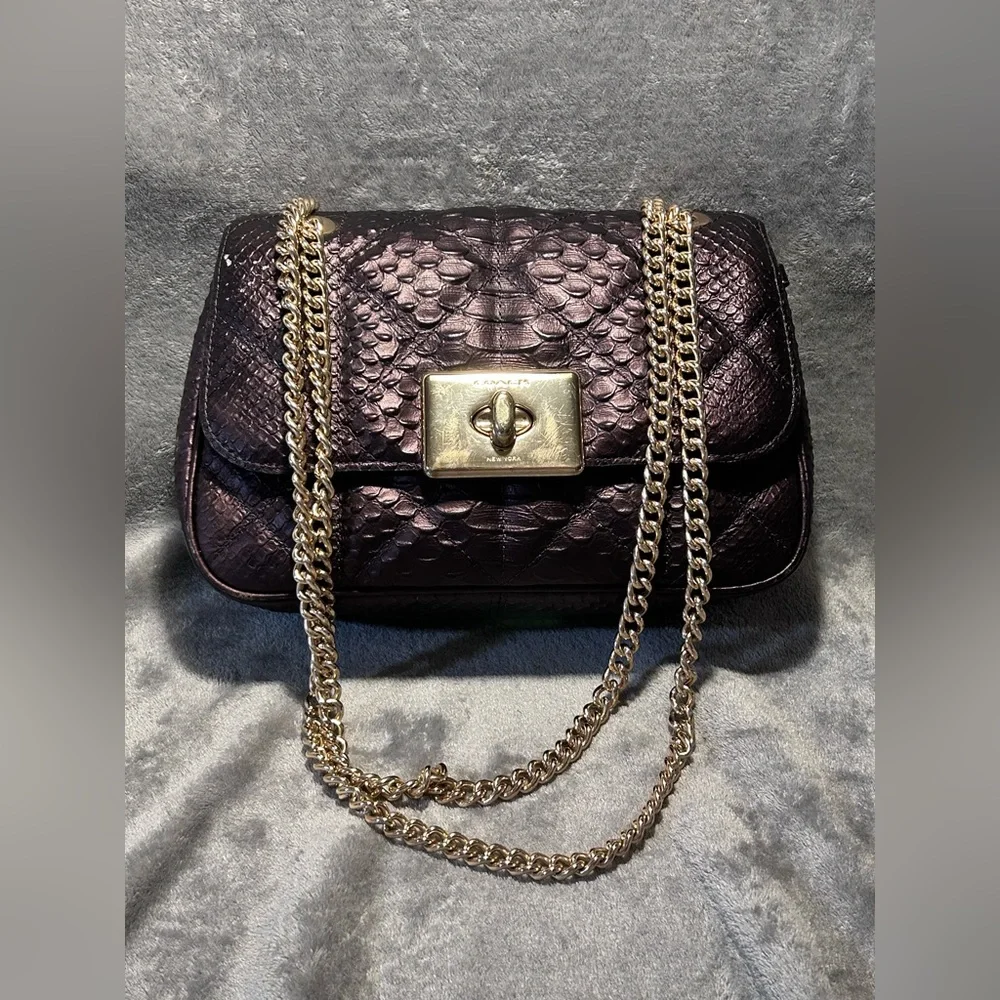 Coach Cassidy Oxblood Snake Embossed Diamond Quilted Leather Crossbody - Picture 5 of 16